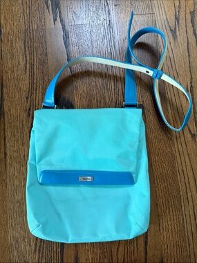 Tumi Turquoise and Blue Crossbody Bag